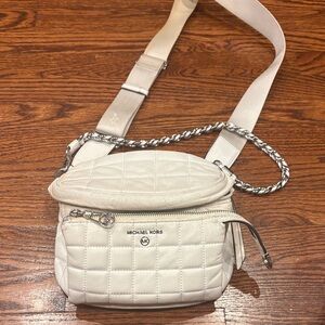 Michael Kors Cream Quilted Crossbody Bag